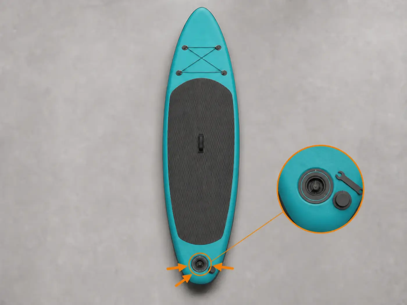 Valvola SUP rimontata e verificata con acqua saponata dopo la completa asciugatura
